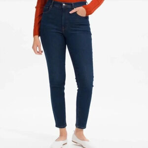 Everlane Dark Wash Skinny High Rise Ankle  Jeans